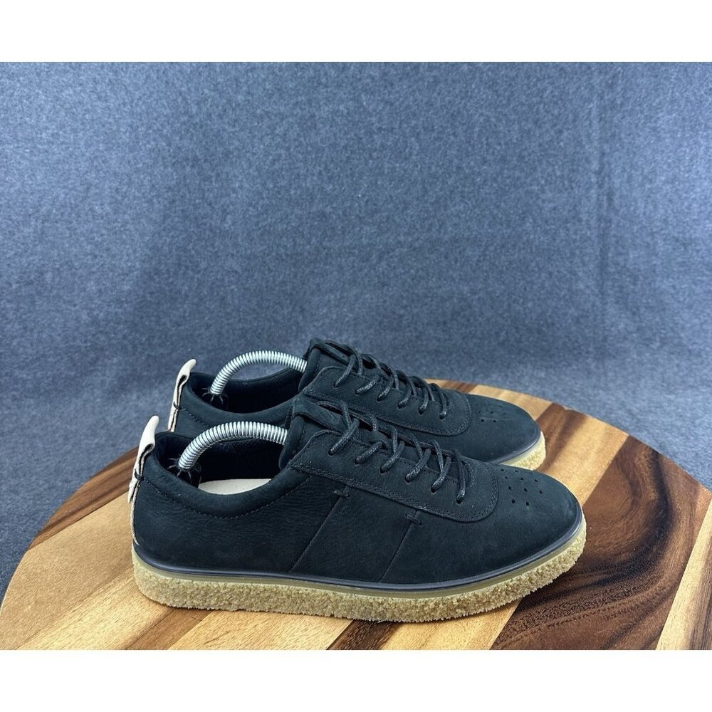 ECCO Crepetray Shoes Women’s Sz US 7/EU 38 Black Suede Derby Casual Gum Outsole